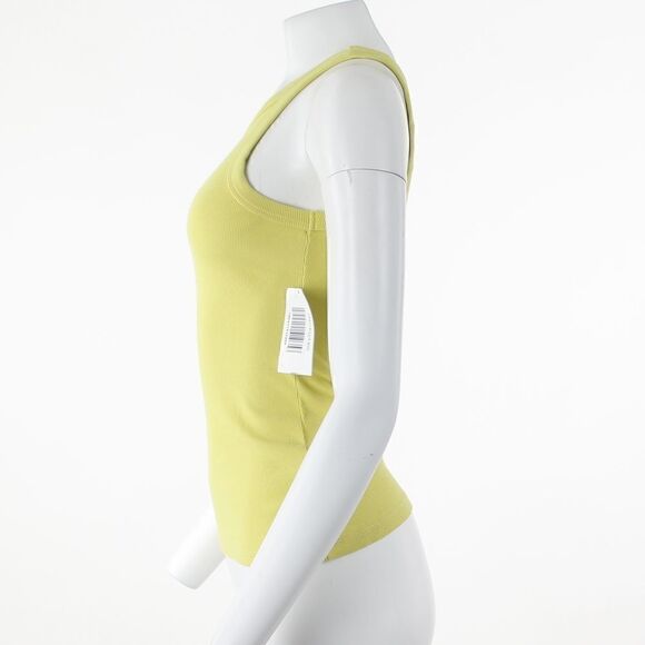 MOTHER The Chin Ups Stretch Cotton Tank in Canary Yellow - Picture 4 of 5